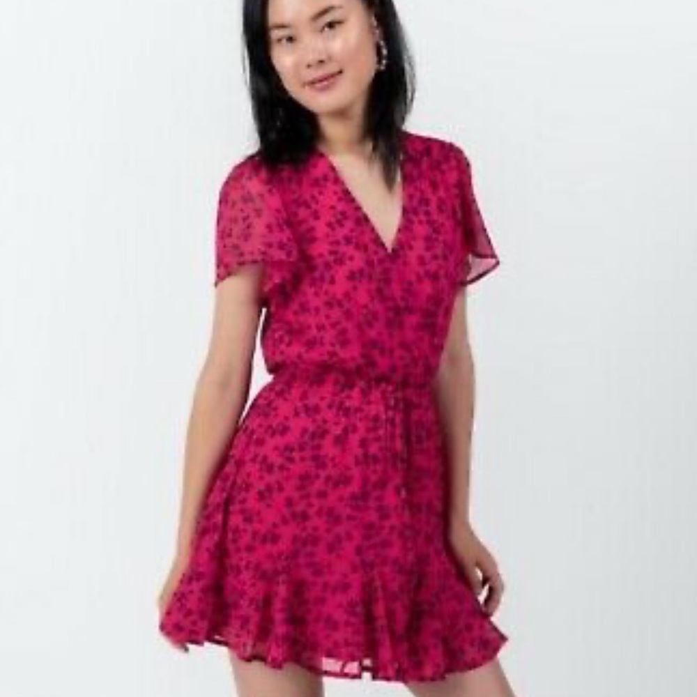 FRANCESCA’S hot pink floral sundress